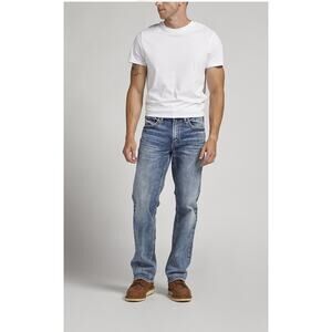 Silver Allan Slim Fit Straight Leg Jeans Mens 36 x 32 Blue Medium Wash Denim Y2K